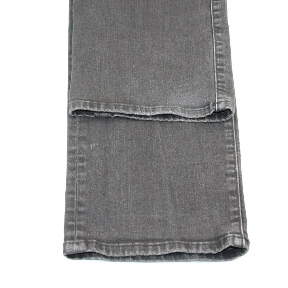 Lucky Brand 37 X 33 Athletic Fit Black Flex Straight Leg Distressed Denim Jeans - Picture 10 of 11
